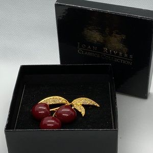 Joan Rivers Brooch Cherry 🍒